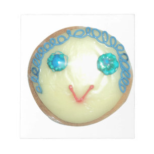 Blauw Haar Emoji Art Print/Grafisch Notitieblok