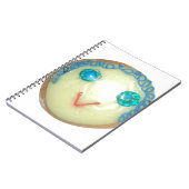 Blauw Haar Emoji Art Print/Grafisch Notitieboek (Linkerzijde)