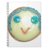 Blauw Haar Emoji Art Print/Grafisch Notitieboek (Voorkant)