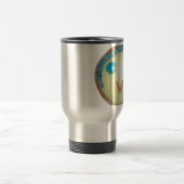 Blauw Haar Emoji Art Print/Grafisch Reisbeker (Center)