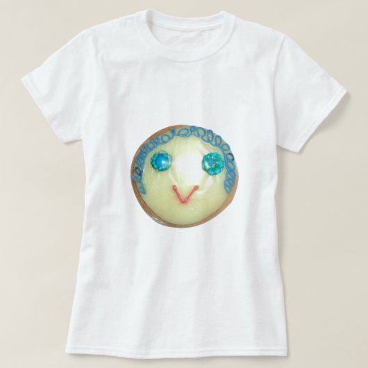 Blauw Haar Emoji Art Print/Grafisch T-shirt (Design voorkant)
