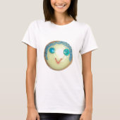 Blauw Haar Emoji Art Print/Grafisch T-shirt (Voorkant)