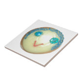 Blauw Haar Emoji Art Print/Grafisch Tegeltje (Zijkant)