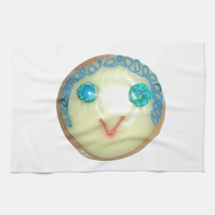 Blauw Haar Emoji Art Print/Grafisch Theedoek