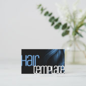 Blauw Haar Moderne Stijlvolle Koele Kapper Visitekaartje (Staand voorkant)