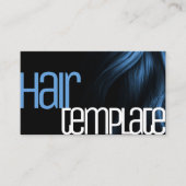 Blauw Haar Moderne Stijlvolle Koele Kapper Visitekaartje (Voorkant)