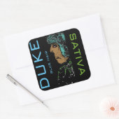 BLAUW HAAR SATIVA VIERKANTE STICKER (Envelop)