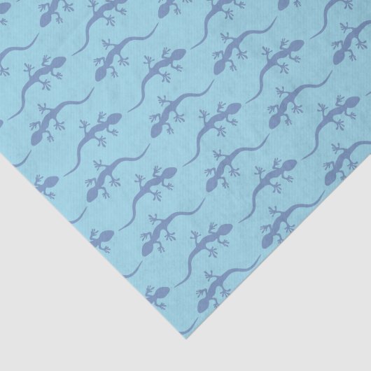 Blauw hagedipatroon tissuepapier (Detail)