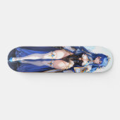 blauw haired cutie anime meisje persoonlijk skateboard (Horizontaal)