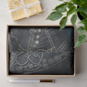 Blauw Haired Disheveled Pirate Girl Decoupage Papi Tissuepapier (Geschenk)