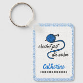 Blauw haken snel, sterven warm sleutelhanger (Voorkant)