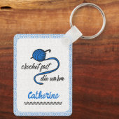 Blauw haken snel, sterven warm sleutelhanger (Achterkant)