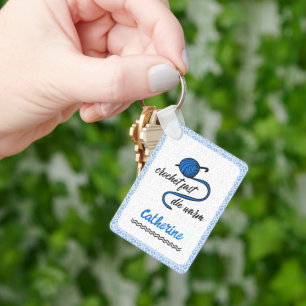 Blauw haken snel, sterven warm sleutelhanger