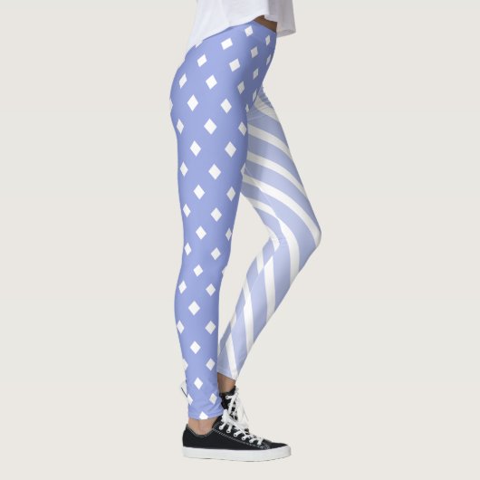 Blauw half en half leggings (Rechts)