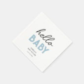Blauw HALLO | BABY | BABY SHOWER Servet (Hoek)