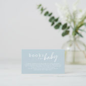Blauw Hallo Baby Moderne Baby showers Boeken voor  Informatiekaartje (Staand voorkant)