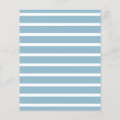 Blauw HALLO | BABY | Uitnodiging voor Baby shower (Achterkant)