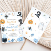Blauw Halloween Baby shower Kaart