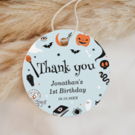 Blauw Halloween Jongen Verjaardagsfeest Bedankjes Labels