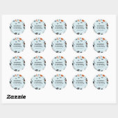 Blauw Halloween Jongen Verjaardagsfeest Ronde Sticker (Vel)