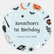 Blauw Halloween Jongen Verjaardagsfeest