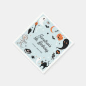 Blauw Halloween Jongen Verjaardagsfeest Servet (Hoek)