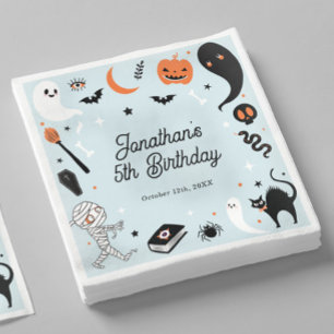 Blauw Halloween Jongens Verjaardagsfeestje Servet