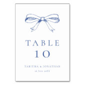 Blauw  Hand getrokken boog bruiloft Kaart (Achterkant)