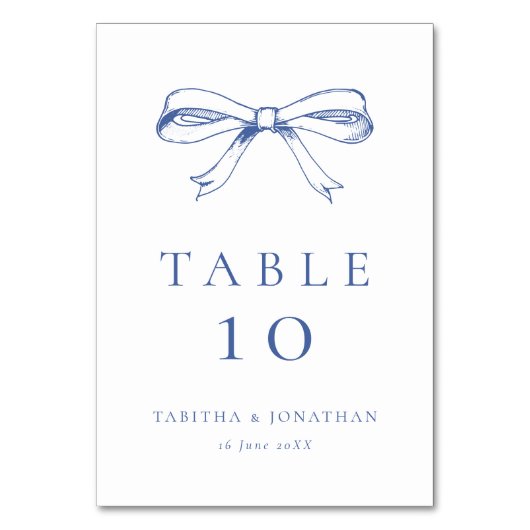 Blauw  Hand getrokken boog bruiloft Kaart (Achterkant)