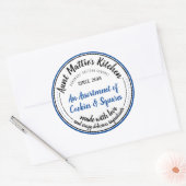 Blauw Handgemaakte Artisan Gourmet Food Label (Envelop)