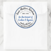 Blauw Handgemaakte Artisan Gourmet Food Label (Tas)