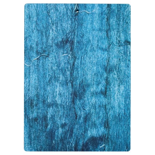 Blauw handgeverfd Thaise zijde Klembord (Achterkant)