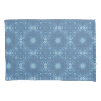 Blauw handtekening goth patroon kussensloop