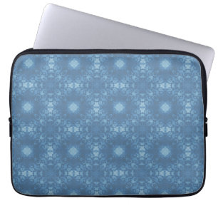Blauw handtekening goth patroon laptop sleeve