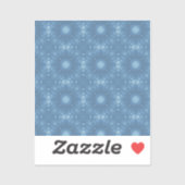 Blauw handtekeningpatroon sticker (Vel)