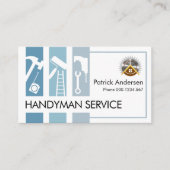 Blauw Handyman Tools Tab Building Visitekaartje (Voorkant)