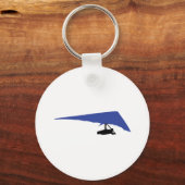 blauw hang-gliderpictogram sleutelhanger (Voorkant)