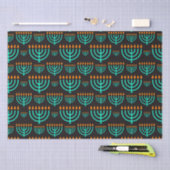 Blauw Hanukka Menora Tissuepapier (Craft)
