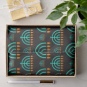 Blauw Hanukka Menora Tissuepapier (Geschenk)