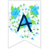 Blauw Happy Birthday Banner (Derde vlag)