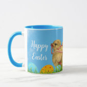 blauw Happy Easter Baby Chicken Combo Mok (Links)
