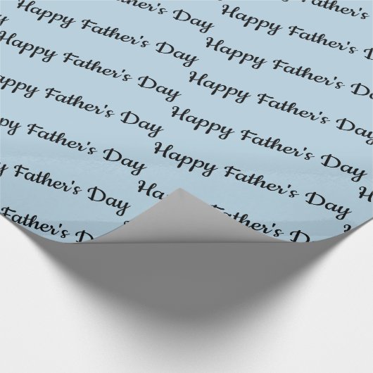 Blauw, Happy Vaderdag. Cadeaupapier (Hoek)