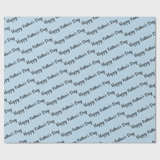 Blauw, Happy Vaderdag. Cadeaupapier (Vlak)