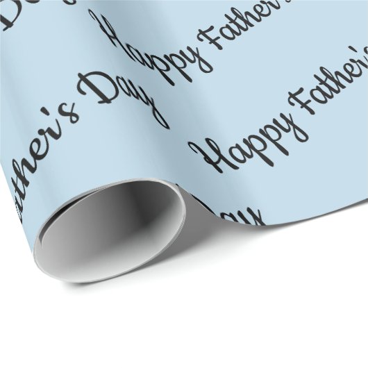 Blauw, Happy Vaderdag. Cadeaupapier (Rol Hoek)