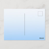 Blauw harige elf magische ijs prinsen sneeuwbos briefkaart (Achterkant)