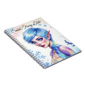 Blauw harige elf magische ijs prinsen sneeuwbos notitieboek (Rechterzijde)
