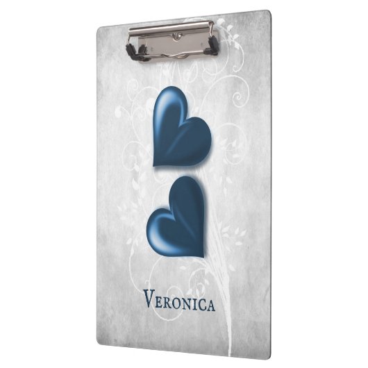 Blauw hart Aangepast klembord (Links)