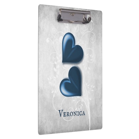 Blauw hart Aangepast klembord (Rechts)