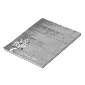 Blauw hart - Aangepast Notitieblok (Linkerzijde)