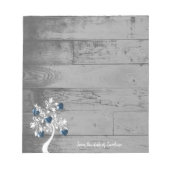 Blauw hart - Aangepast Notitieblok (Voorkant)